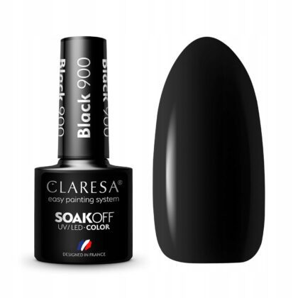 CLARESA LAKIER HYBRYDOWY UV/LED BLACK CZARNY 900 5g
