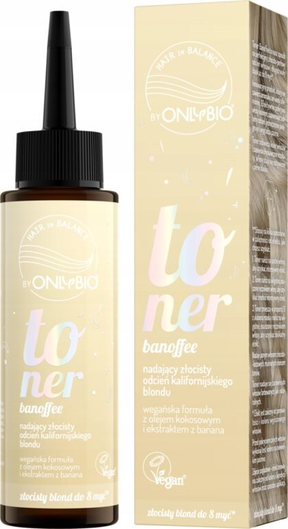 ONLYBIO Toner do włosów Banoffee Złocisty Kalifornijski Blond 100ml