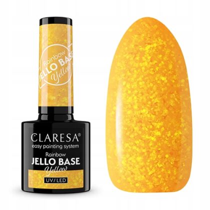 Claresa Baza Hybrydowa Rainbow Jello Base 5g Yellow miodowa żółć z folią