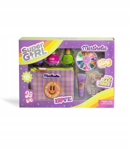 MARTINELIA Zestaw prezentowy do makijażu z kosmetyczką dla dziewczynek