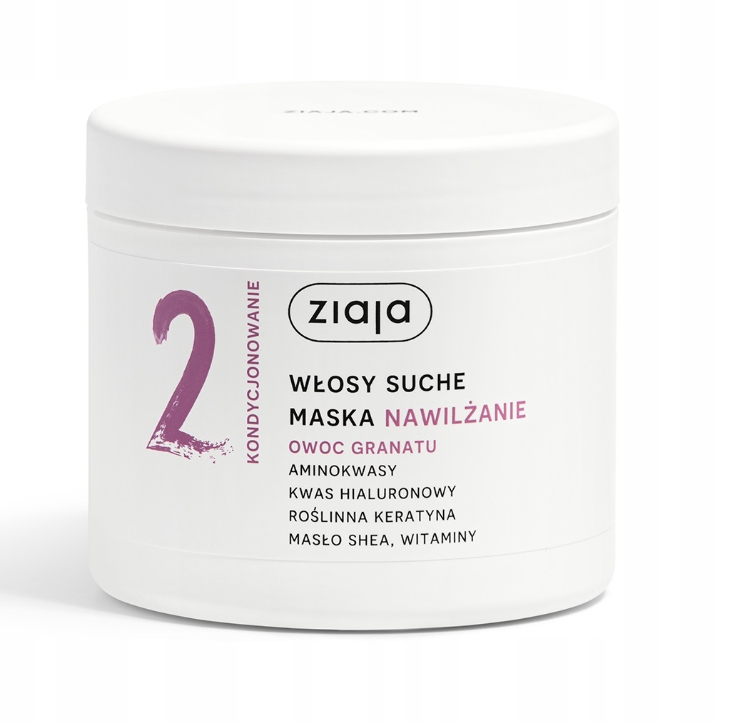 ZIAJA Owoc Granatu Maska Nawilżanie Włosy Suche 350ml - obrazek 7