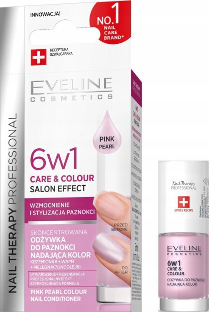 EVELINE ODŻYWKA DO PAZNOKCI 6w1 Pink Pearl