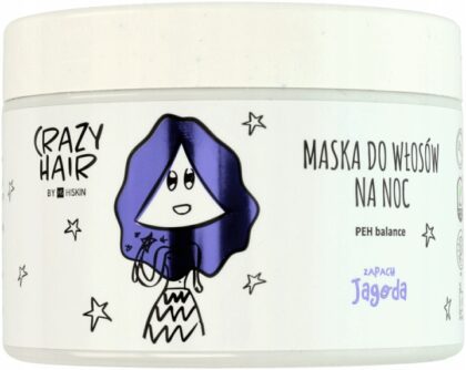 Hiskin Crazy Hair Jagoda 300 ml maska do włosów na noc
