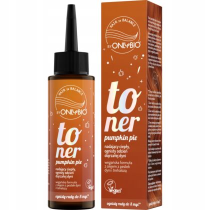 ONLYBIO Toner do włosów Pumpkin Pie 100 ml ciepły OGNISTY odcień
