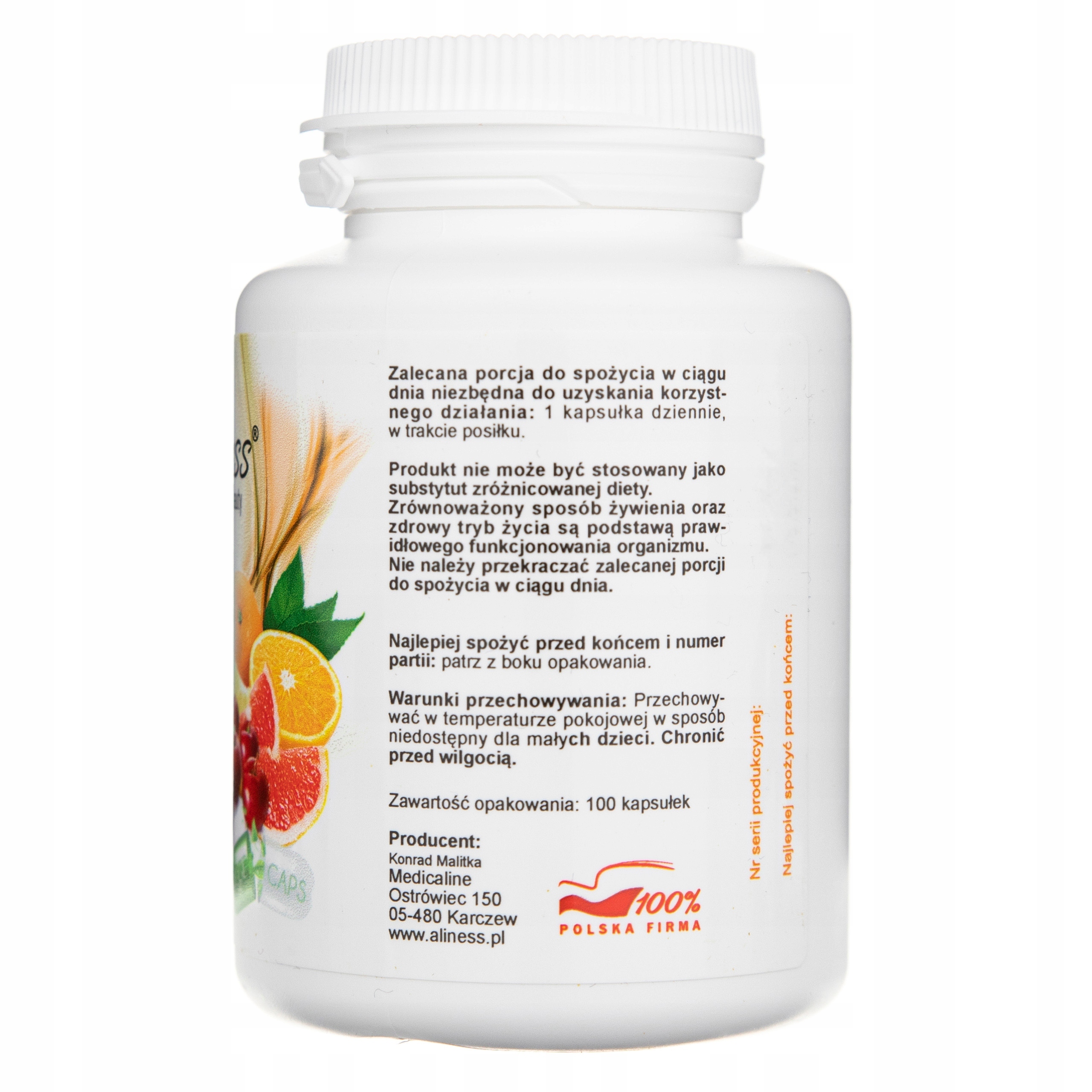 Aliness Witamina C 1000 mg Plus 100 kapsułek - obrazek 4