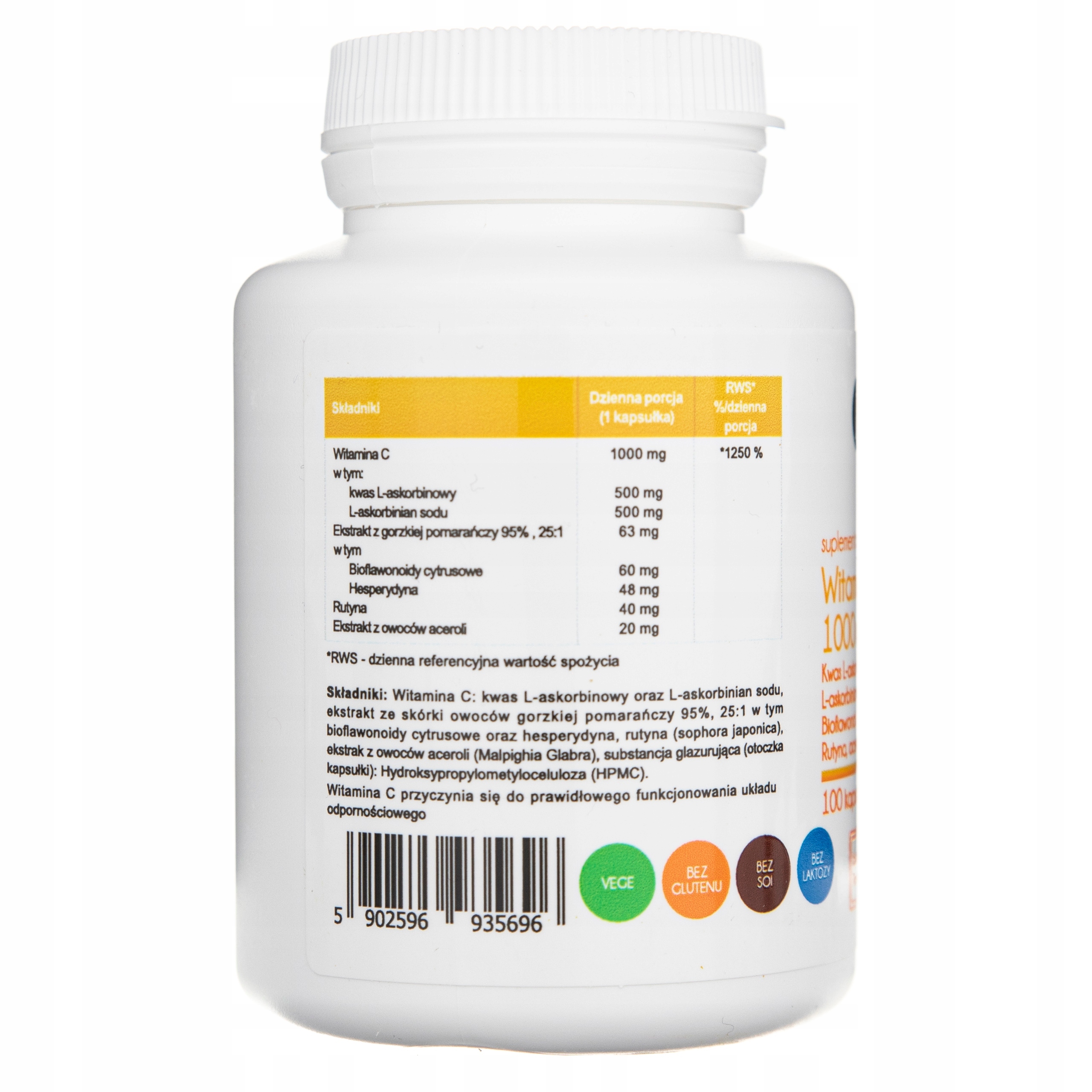 Aliness Witamina C 1000 mg Plus 100 kapsułek - obrazek 3