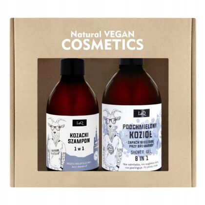 LAQ PODCHMIELONY KOZIOŁ Męski Zestaw kosmetyków Żel 500ml i szampon 300ml