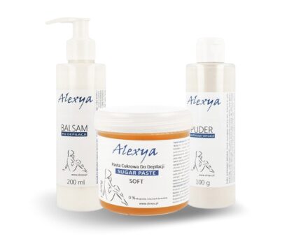 ALEXYA ZESTAW PASTA CUKROWA SOFT, BALSAM I PUDER