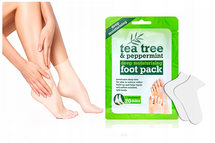 TEA TREE NAWILŻAJĄCE SKARPETKI DO STÓP - obrazek 2