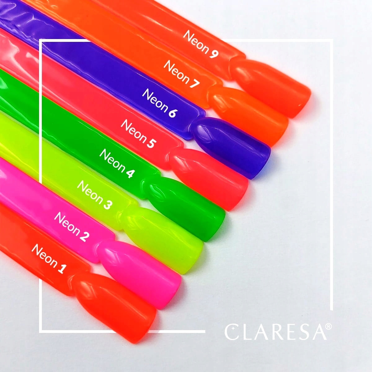 CLARESA LAKIER HYBRYDOWY UV/LED NEON 9 - 5g - obrazek 3
