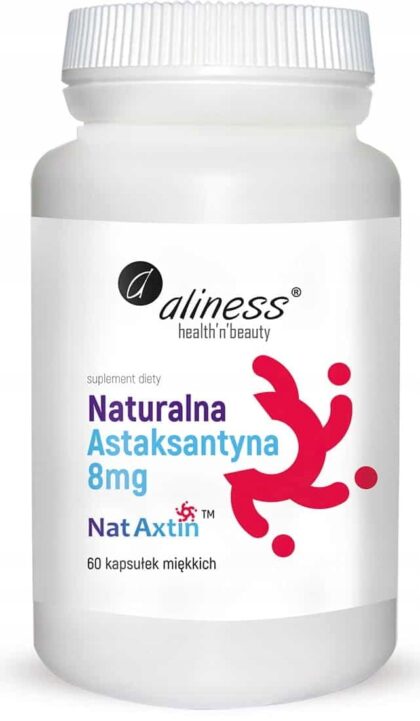 Aliness Naturalna Astaksantyna 8 mg NatAxtin 60 kapsułek
