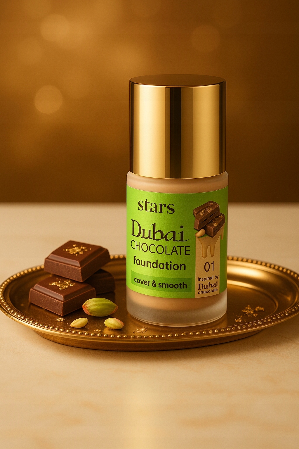 Stars from the stars Podkład kryjący Dubai Chocolate 01 Alabaster - obrazek 4
