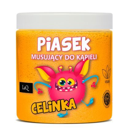LAQ DZIECI Musujący piasek do kąpieli pomarańczowy CELINKA 190g
