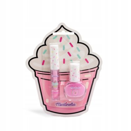 MARTINELIA ZESTAW KOSMETYKÓW D MAKIJAŻU DLA DZIECI YUMMY BŁYSZCZYK + LAKIER