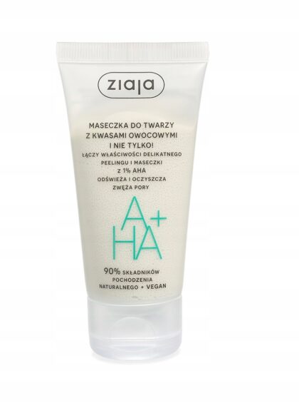 ZIAJA MASECZKA DO TWARZY Z KWASAMI OWOCOWYMI AHA+ TUBA 55ML