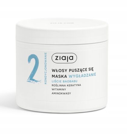 ZIAJA Liście Baobabu Maska Wygładzanie Włosy Puszące się 350ml