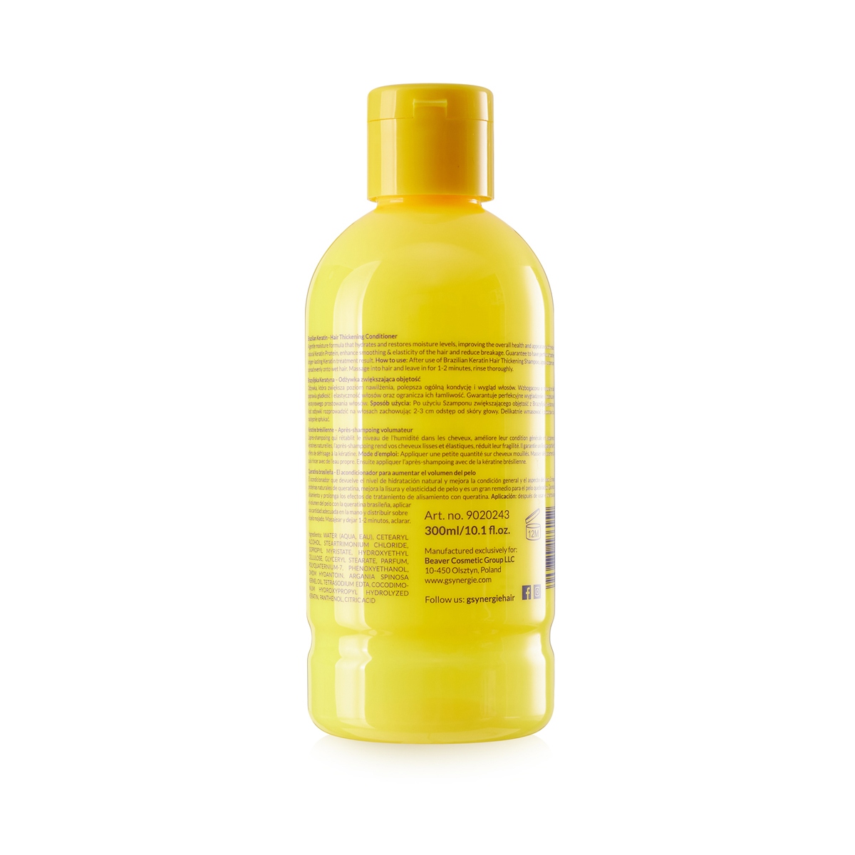 G-Synergie Odżywka do włosów 300 ml Brazilian Keratin Brazylijska Keratyna - obrazek 3