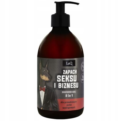 LAQ DOBERMAN Żel pod prysznic dla mężczyzn naturalny CZARNY MAT 500ml
