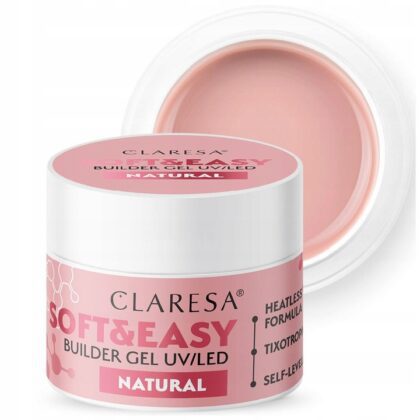 CLARESA Żel Budujący SOFT&EASY BUILDER GEL NATURAL 45G