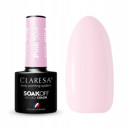 CLARESA LAKIER HYBRYDOWY UV/LED PINK 504 - 5g