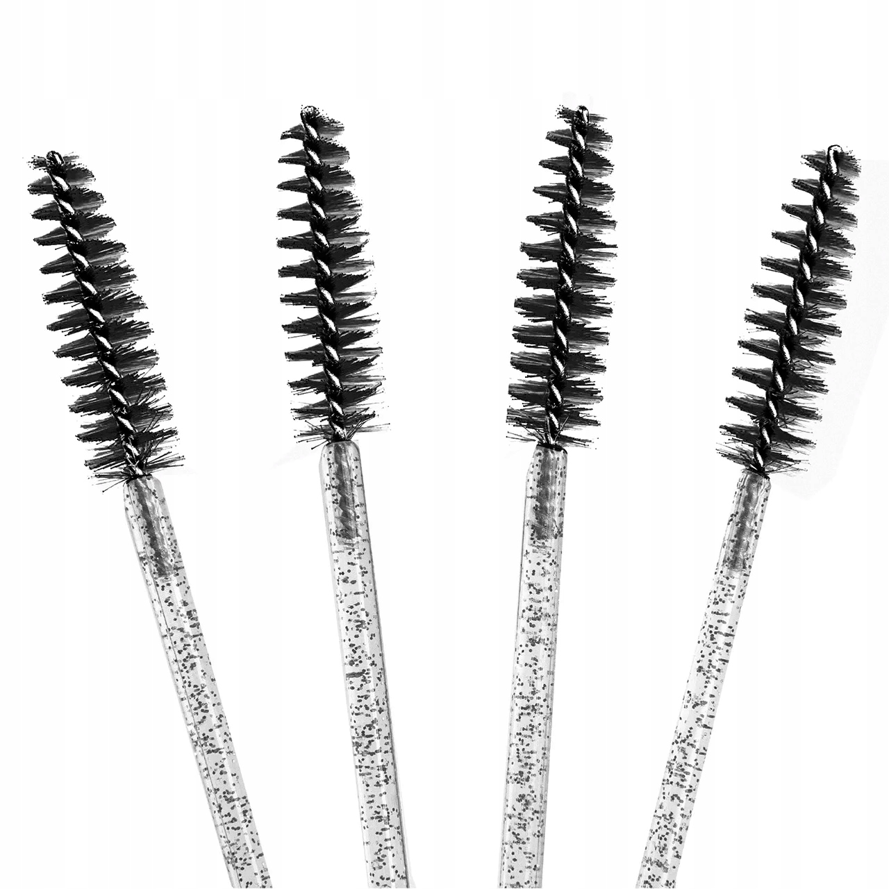 CLAVIER SZCZOTECZKI DO RZĘS I BRWI Spiralki brokat czarne 50 szt - obrazek 3
