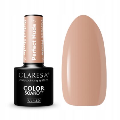 CLARESA LAKIER HYBRYDOWY UV/LED PERFECT NUDE 7 - 5g