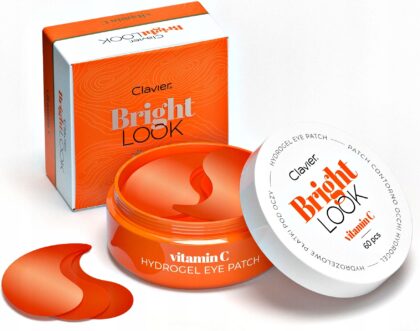 CLAVIER Bright Look Płatki Żelowe Pod Oczy Witamina C 60Szt (1 opakowanie)