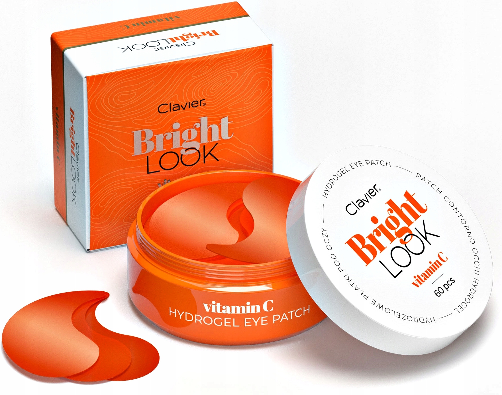 CLAVIER Bright Look Płatki Żelowe Pod Oczy Witamina C 60Szt (1 opakowanie)