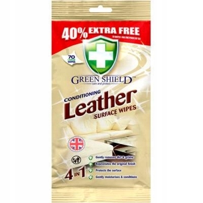 Green Shield Leather Chusteczki do czyszczenia skóry 70szt w opakowaniu