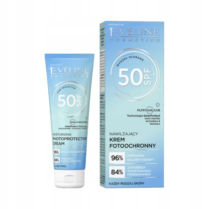 Eveline Cosmetics Nawilżający Krem do twarzy fotoochronny SPF 50 30ml