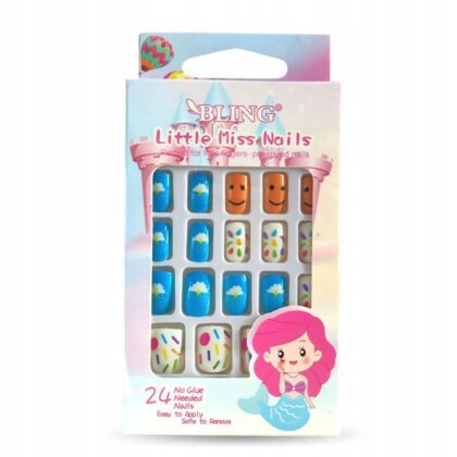 BLING SZTUCZNE PAZNOKCIE TIPSY DLA DZIECI N511