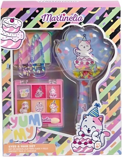 MARTINELIA ZESTAW KOSMETYKÓW DLA DZIECI CIENIE + SZCZOTKA + SPINKI