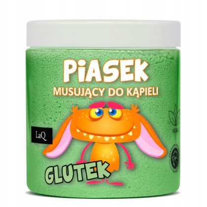 LAQ DZIECI Musujący piasek do kąpieli zielony GLUTEK 190g
