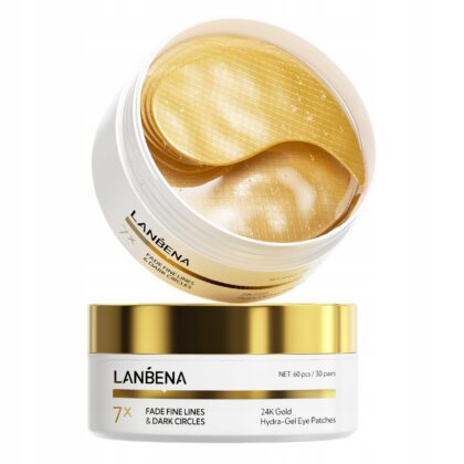 Lanbena Płatki Żelowe Pod Oczy 24K Złoto Rozjaśniająco Wygładzające