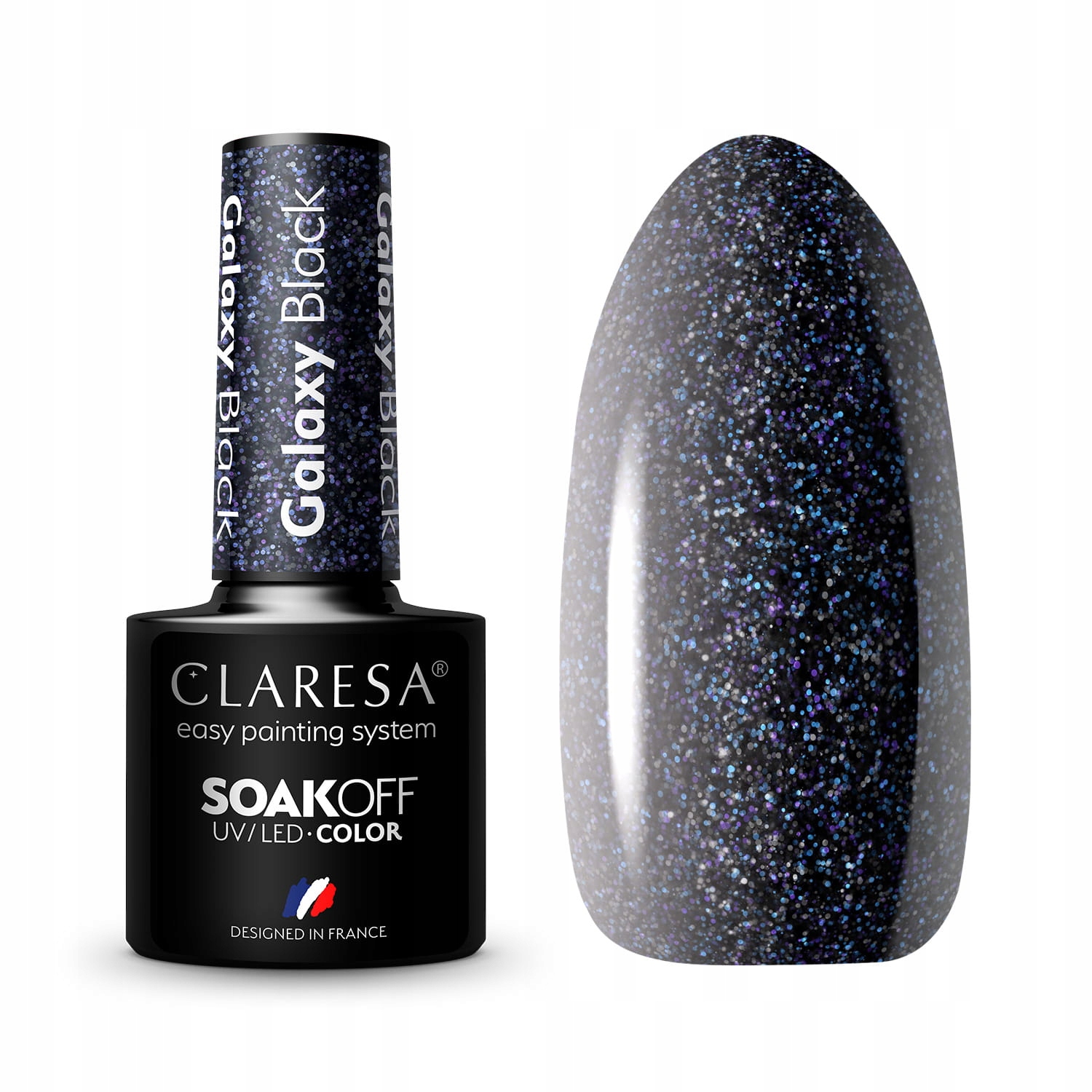 CLARESA LAKIER HYBRYDOWY UV/LED GALAXY BLACK 5g