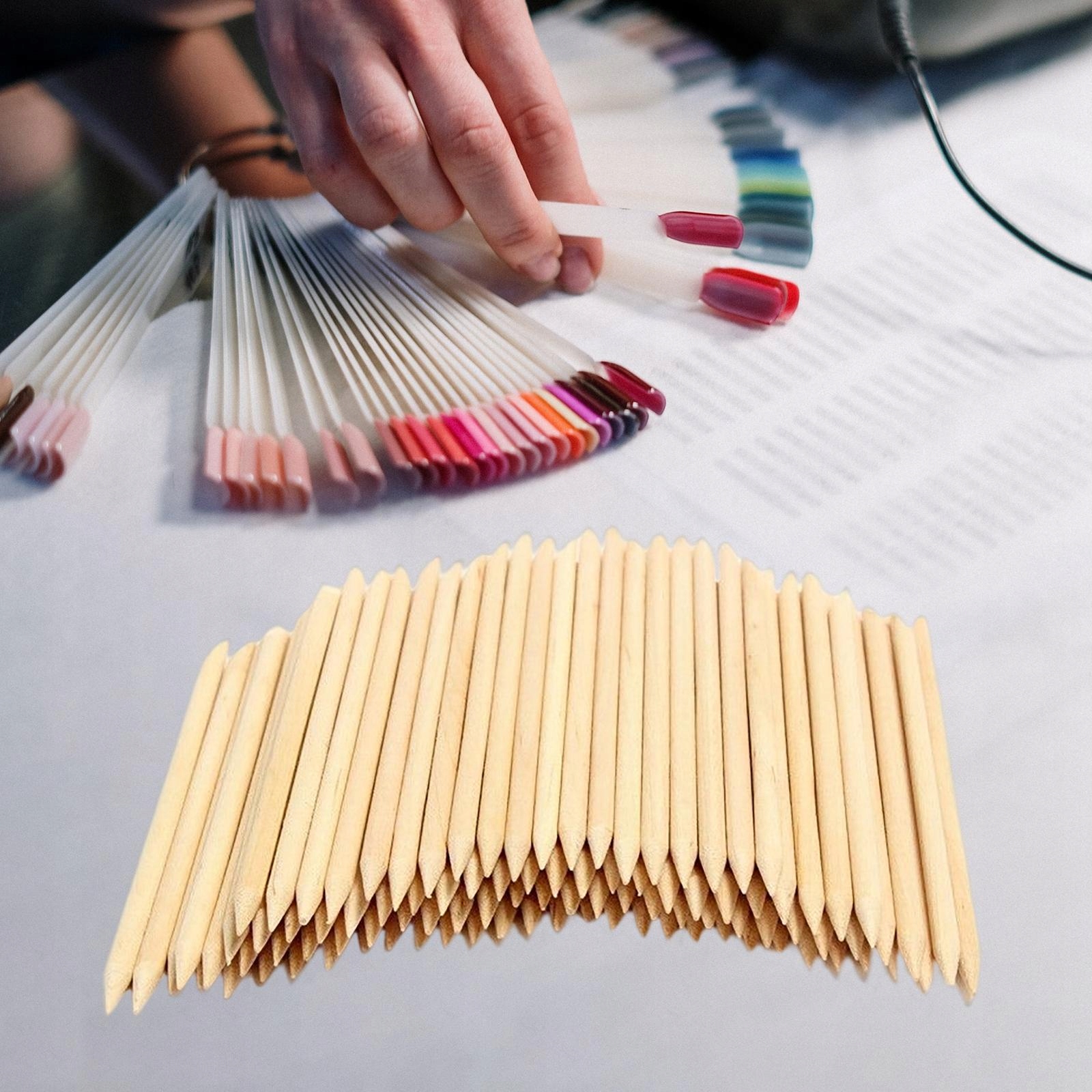 CLAVIER Patyczki drewniane do skórek 100 szt. - obrazek 9