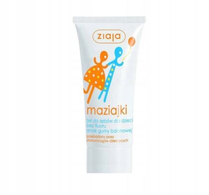 Ziaja Maziajki Żel do zębów dla dzieci bez fluoru Guma Balonowa 50ml