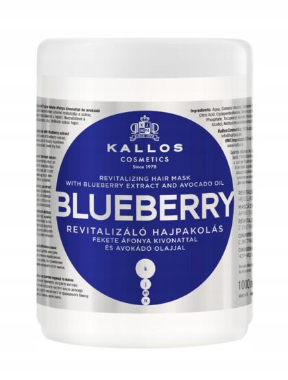 KALLOS MASKA DO WŁOSÓW BLUEBERRY Z JAGODAMI 1000ML