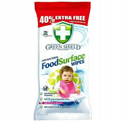 GREEN SHIELD Chusteczki do kuchni Antybakteryjne 70szt w opakowaniu