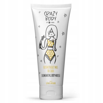CRAZY BODY Rozświetlający mus do ciała - Pina colada 250ml