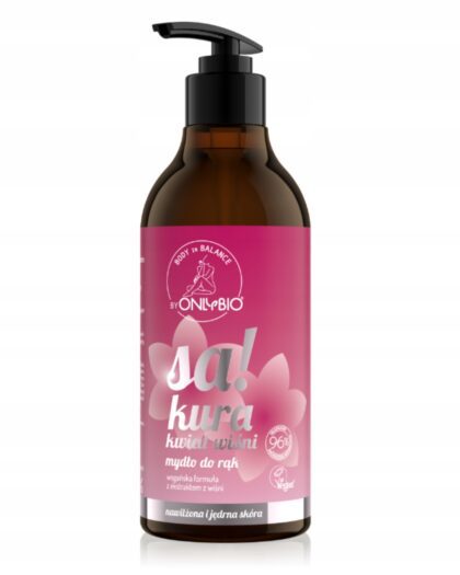 ONLYBIO Mydło do rąk Sakura Kwiat Wiśni 400ml