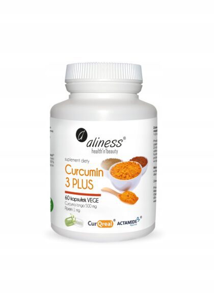 Aliness Curcumin KURKUMINA PIPERYNA 3 Plus 60 kapsułek