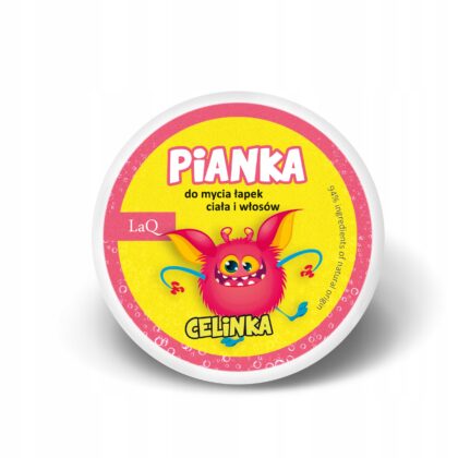 LAQ DZIECI Pianka do mycia łapek ciała i włosów CELINKA żółta 20g