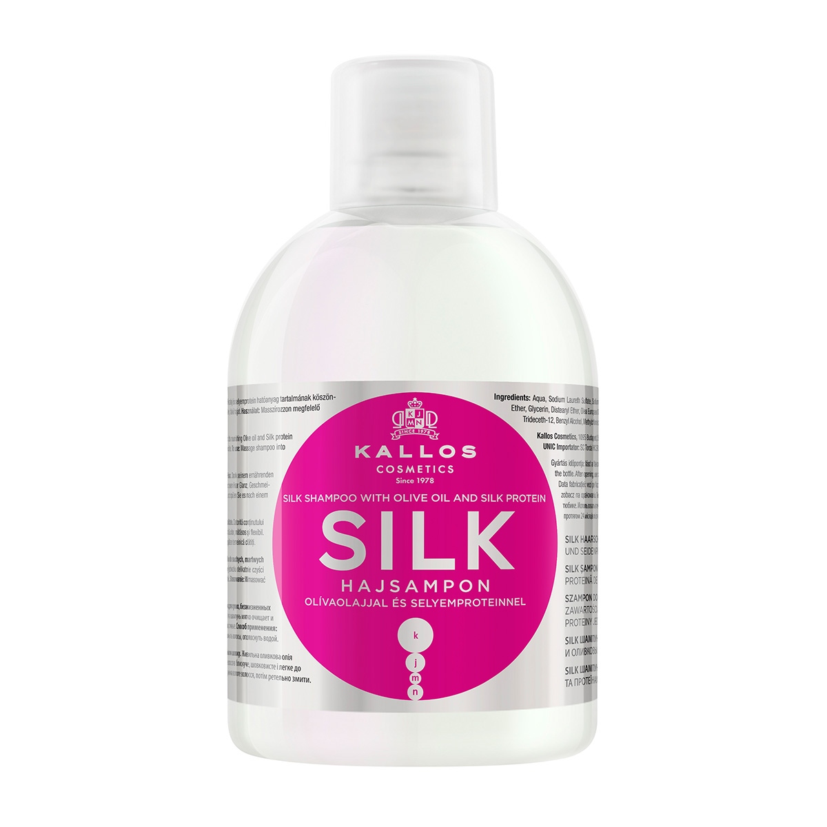 KALLOS SILK SZAMPON DO WŁOSÓW Z JEDWABIEM 1000ml