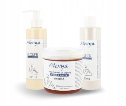 ALEXYA ZESTAW PASTA CUKROWA TWARDA, BLOKER, PUDER