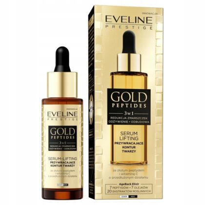 Eveline Gold Peptides Serum do twarzy Liftingujące 3w1 z witaminą C 30ml