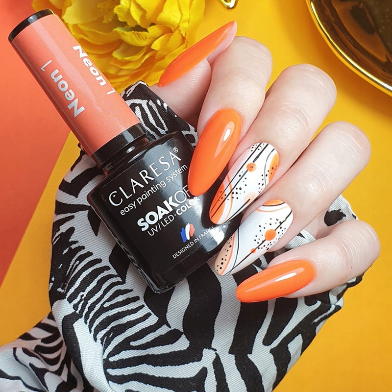 CLARESA LAKIER HYBRYDOWY UV/LED NEON 9 - 5g - obrazek 2