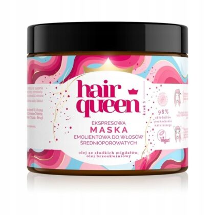 Hair Queen maska emolientowa ŚREDNIOPOROWATE 400ml
