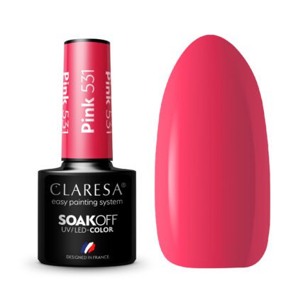 CLARESA LAKIER HYBRYDOWY UV/LED PINK 531 - 5g