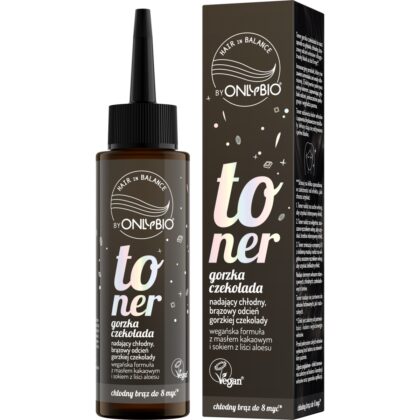 ONLYBIO Toner do włosów GORZKA CZEKOLADA 100 ml CHŁODNY BRĄZOWY odcień